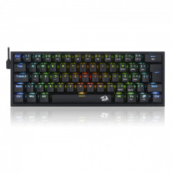 Teclado Mecânico Gamer Redragon Fizz, RGB, Switch Brown, ABNT 2, Black - K617-RGB-B (PT-BROWN)