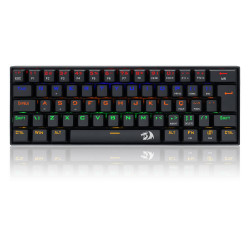 Teclado Mecânico Gamer Redragon Lakshmi, RAINBOW, Switch Blue, ABNT 2, Black - K606R (PT-BLUE)