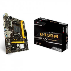 Placa Mãe Biostar B450MH, Chipset B450, AMD AM4, DDR4, mATX, USB 3.0