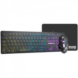 Kit Gamer K-Mex, Teclado KM76 RGB Steampunk + Mouse MOD734 + Mousepad FX-X2418, Preto - B3KM7628U11CB1X