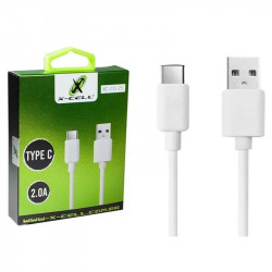 Cabo Tipo C X USB 2.0 X-Cell, 1 Metro, Branco - XC-CD-75