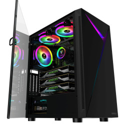 Gabinete Gamer Gamdias Argus E4 Elite, RGB, Mid Tower, Vidro Temperado, Sem fonte, Preto - Argus E4 Elite