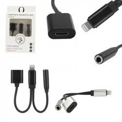 Adaptador Lightning Com Saída P2 e carregador Lightning OL26 - AD0590