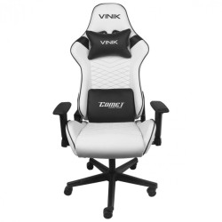 Cadeira Gamer Vinik Comet CGC20B, Reclinável, Giratória Com Apoio De Braço 2D, Ajuste De Altura, Branco - 165285