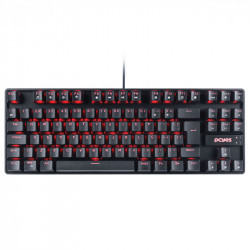 Teclado Gamer Mecânico PCYes TKL Neron, Switch Outemu Red, Led Vermelho, Black - PNOHRDV