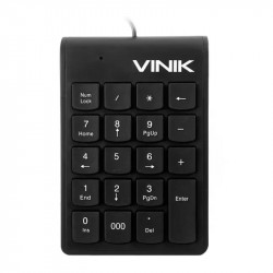 Teclado Numérico Vinik Usb Dynamic 20 Teclas Cabo 1.8m, Preto - DT91