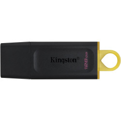 Pen Drive DataTraveler Exodia 128GB Kingston com Conexão USB 3.2, Preto/Amarelo - DTX/128GB