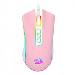 Mouse Gamer Redragon Cobra, Chroma RGB, 10000DPI, 7 Botões, Rosa - M711PW