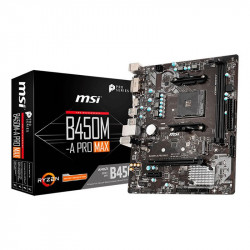 Placa Mãe MSI B450M-A PRO MAX, Chipset B450, AMD AM4, mATX, DDR4