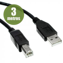 Cabo Para Impressora USB 2.0 A (M) X B (M) 3.0 Metros Com Filtro, Seccon - HL-US02AB-3M