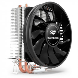 Cooler Para Processador Gaming C3Tech, AMD e Intel, 110mm, Preto - FC-100BK