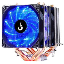 Cooler para Processador Gamer Rise G700, LED Azul, Intel e AMD, 180mm, Preto - RM-AC-O7-FB