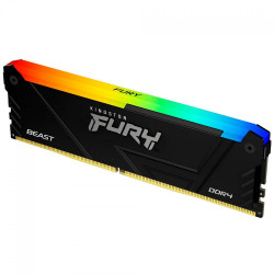 Memória Kingston Fury Beast, RGB, 16GB, 3200MHz, DDR4, CL16, Preto - KF432C16BB12A/16