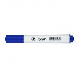 Caneta Para Quadro Branco BRW, UND, Com Ponta Redonda, Azul - CA3001