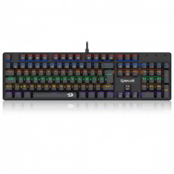 Teclado Mecânico Gamer Redragon Valheim Rainbow, Switch Brown, USB, ABNT2, Full-Size, Preto - K608-R (PT-BROWN)