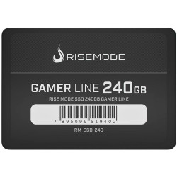 SSD Rise Mode Gamer Line 240GB, SATA, Leitura 535MB/s, Gravação 435MB/s, Preto - RM-SSD-240