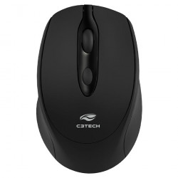 Mouse Sem Fio C3Tech, 1600 DPI, Bluetooth, Nano Receptor USB, Dual Mode, Preto - M-BT30BK