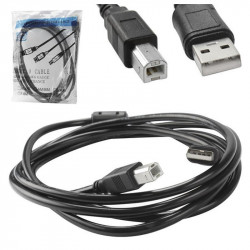 Cabo Para Impressora 2 Metros, USB 2.0 Macho Para Macho, Com Filtro, Preto, CB0537 - CB-IMP/2M