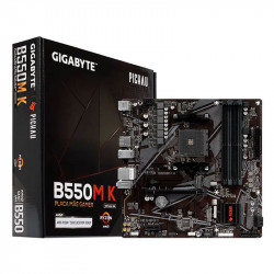 Placa Mãe Gigabyte B550M K, Chipset B550, AMD AM4, DDR4, mATX, HDMI/DP - B550M-K-1P