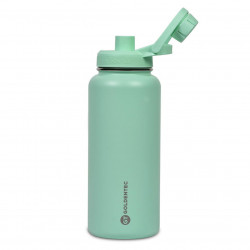 Garrafa Térmica Goldentec GT Colors CL 3 Inox 1L, Com Tampa, Bico e Base Emborrachado, Verde Claro - 63130