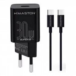 Carregador Para Celular USB-C Com Cabo TIPO-C 3A, H`Maston, 12V 3.1A - Y08-3