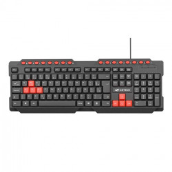 Teclado Gamer C3Tech, Multimídia, USB, Preto e Vermelho - KG-10V2BK