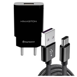 Carregador Para Celular USB-C Com Cabo USB-C 6A, H`Maston, 30W 3.1A - Y59-3