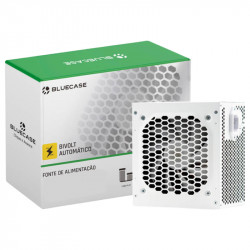 Fonte Bluecase, 500W, Com Cabo, Com Caixa, Com Cabos Flat, Branco - BLU500-ATPS2W