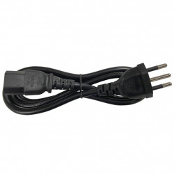 Cabo de Força 1.20 Metros Padrão Novo, 2P+T 3 x 0,75MM, Para Fonte Até 700W, Preto - CABO18075H05