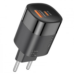 Carregador Para Celular USB-C/USB-A, Hrebos, 3.0A 33W, Preto - CRG-224