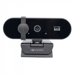 Webcam C3Tech, Full HD 1080P, Preto - WB-150BK