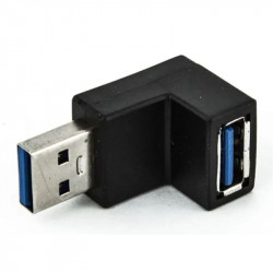 Adaptador USB 90 Graus L, USB Fêmea Para USB Macho 3.0 X-Cell, Preto - XC-ADP-52