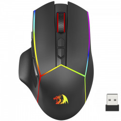 Mouse Gamer Redragon Axe Pro, RGB, Wireless, Bluetooth, 8000 DPI, 8 Botões, Sensor PAW3104, Preto - M814RGB-PRO