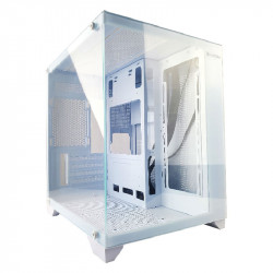 Gabinete Gamer Hayom GB1788, Tampa Lateral e Frente de Vidro, Sem Fans, Sem Fonte, Branco - GB1788