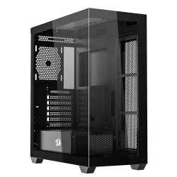 Gabinete Gamer Redragon Deflect, Mid Tower, Lateral e Frontal e Frontal em Vidro, Sem Fans, Preto - CA-609B