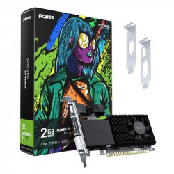 Placa de Vídeo PCYes GT 710, NVIDIA GeForce 2GB, DDR3, 64Bit, VGA DVI HDMI - PPET7102GBLP