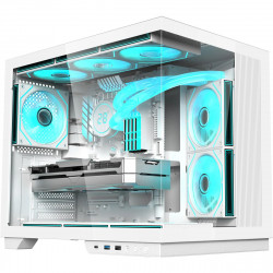 Gabinete Gamer Fortrek Clarity Max, Mid Tower, Vidro Temperado, MATX, Preto, Sem Fonte, Sem Fans, Branco - 85743