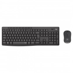 Kit Teclado e Mouse Sem Fio Logitech MK295, USB, ABNT2, Clique Silencioso, Pilhas Inclusas, Preto - 920-009793