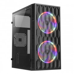 Gabinete Gamer Bluecase Hive, mATX, Lateral Vidro, USB 3.0, 2x Fan, Sem Fonte, Preto - BG-057