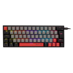 Teclado Mecânico Gamer New Hero Titan Mini 60%, Rainbow, Switch Blue, ABNT, USB, Cinza e Preto - NH-KTTM-BG-02