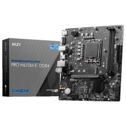Placa Mãe MSI PRO H610M-E DDR4, Intel LGA 1700, H610, mATX, DDR4 - 911-7D48-062