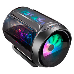 Gabinete Gamer K-Mex Aquário Micro Genki, CG-02KZ, Lateral e Frontal em Vidro, 1 Fan, Preto - CG02KZRH002CB0X