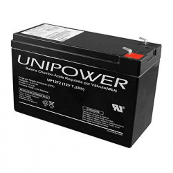 Bateria Nobreak Selada Chumbo Unipower, 12V 7,2AH, Preto - UP1272