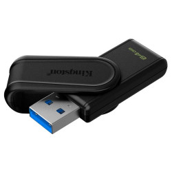 Pen Drive DataTraveler Exodia S 64GB Kingston Com Conexão USB 3.2, Gen 1, Preto - DTXS/64GB