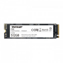 SSD Patriot P300, 512GB, M.2 2280, NVME PCIe, Leitura 1700MBs e Gravação 1100MBs, Preto - P300P512GM28