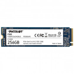 SSD Patriot P300, 256GB, M.2 2280, NVME PCIe, Leitura 1700MBs e Gravação 1100MBs, Preto - P300P256GM28