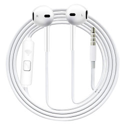 Fone de Ouvido Com Fio H´Maston, Branco - EJ-39