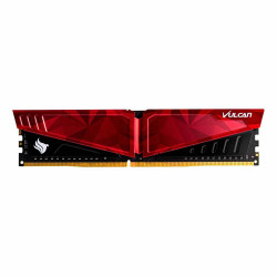 Memória Team Group T-Force Vulcan, 8GB, 3200MHz, DDR4, CL16, Vermelha - TLPRD48G3200HC16F01