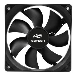 Cooler FAN C3Tech Storm, 120mm, Silencioso, Preto - F7-100BK