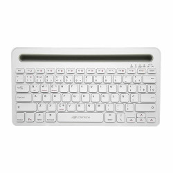 Teclado Multi Device C3Tech, Sem Fio, Bluetooth, Multimídia, Branco - K-BT100WH